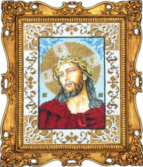Набор для вышивки бисером Икона Иисус в терновом венце
