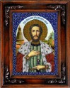 Вышивка бисером Икона Святой Александр Невский