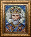  Икона Святого Николая Чудотворца для вышивки бисером (облонги) L-148