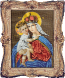 Вышивка бисером: Мария с Младенцем