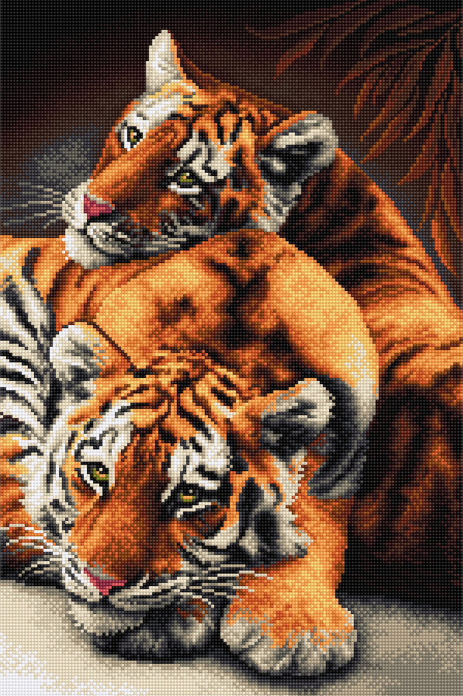 Схемы вышивки «тигр»